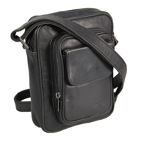 Herren Leder Umhängetasche Schultertasche Minibag Crossbag Ledertasche